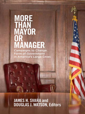 cover image of More than Mayor or Manager